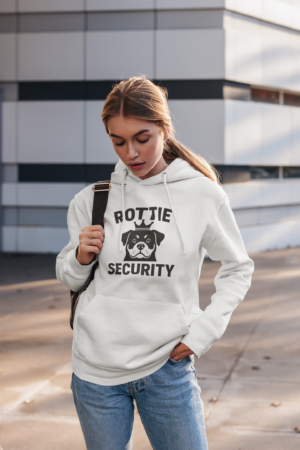 rottie security girlie college hoodie