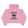 Rottie Security Cropped Hoodie — Cute Rottweiler Guardian Graphic