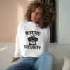 Rottie Security Cropped Hoodie — Cute Rottweiler Guardian Graphic