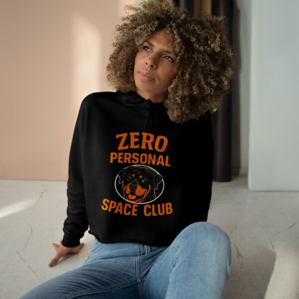 Zero Personal Space Club Graphic Cropped Hoodie