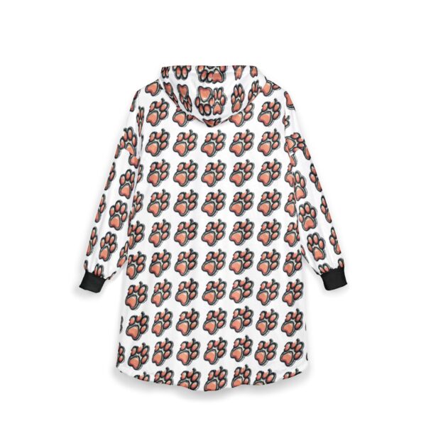 Cute Strong Pawz Hooded Blanket — Paw Print Cozy Throw for Pet Lovers