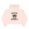Rottie Security Cropped Hoodie — Cute Rottweiler Guardian Graphic