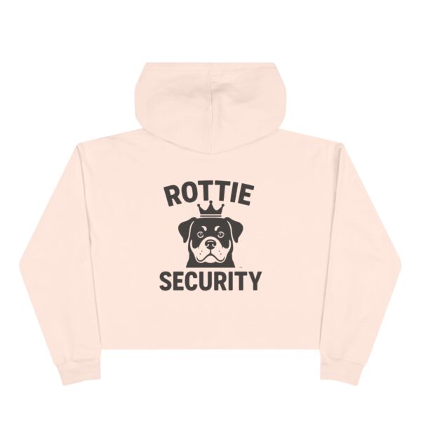 Rottie Security Cropped Hoodie — Cute Rottweiler Guardian Graphic