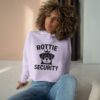 Rottie Security Cropped Hoodie — Cute Rottweiler Guardian Graphic