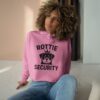 Rottie Security Cropped Hoodie — Cute Rottweiler Guardian Graphic