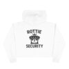 Rottie Security Cropped Hoodie — Cute Rottweiler Guardian Graphic