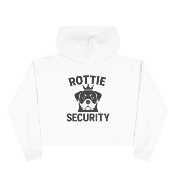 Rottie Security Cropped Hoodie — Cute Rottweiler Guardian Graphic