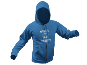 Rottie Security™ Rottweiler Zip Hoodie DKC— Dog  Guard Full-Zip Sweatshirt