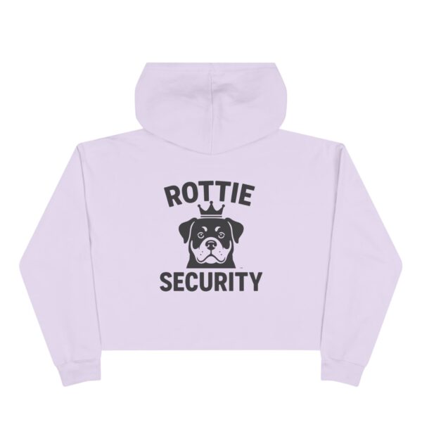 Rottie Security Cropped Hoodie — Cute Rottweiler Guardian Graphic