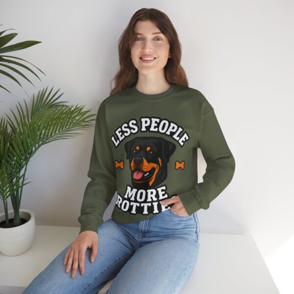 3865324692904571025_2048.jpeg Less People More Rotties Sweatshirt — Rottweiler Dog Lover Crewneck