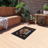 Rotty World Doormat - Outdoor Rug with Happy Rottweiler & Paw Prints