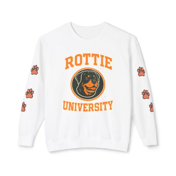 Rottie University Crewneck Sweatshirt With Paws