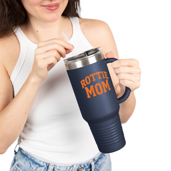 Rottie Mom Insulated Travel Mug, 40oz