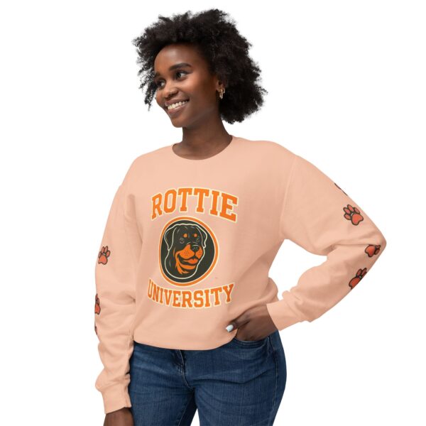 Rottie University Crewneck Sweatshirt With Paws