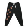 929781014197081580_2048.jpeg Dog Lover Paw Print Athletic Joggers — Black Cozy Sweatpants (Right-Leg Print)