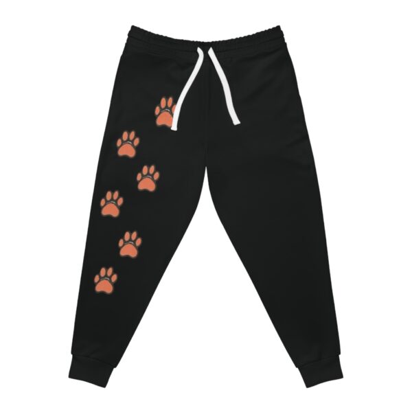 929781014197081580_2048.jpeg Dog Lover Paw Print Athletic Joggers — Black Cozy Sweatpants (Right-Leg Print)