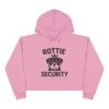 Rottie Security Cropped Hoodie — Cute Rottweiler Guardian Graphic