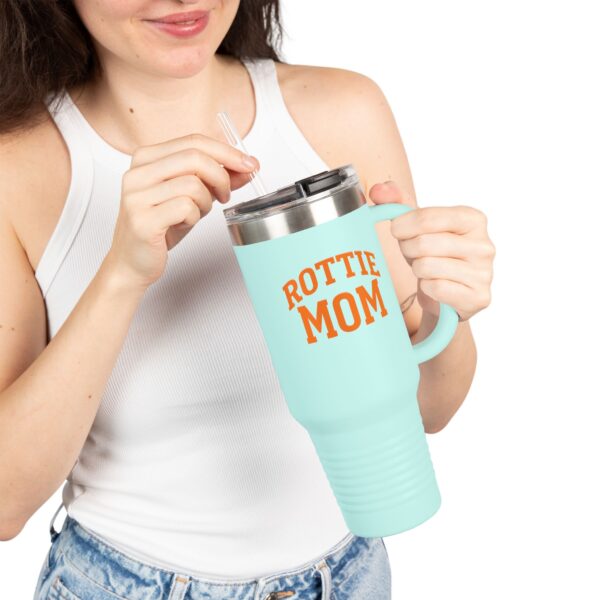 Rottie Mom Insulated Travel Mug, 40oz