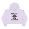 Rottie Security Cropped Hoodie — Cute Rottweiler Guardian Graphic