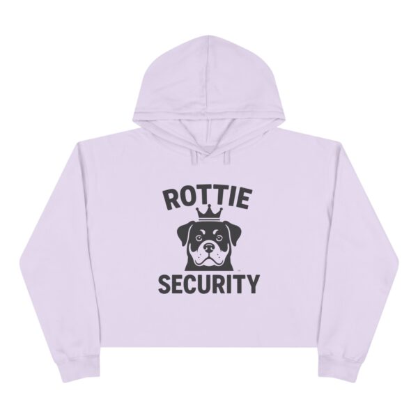 Rottie Security Cropped Hoodie — Cute Rottweiler Guardian Graphic