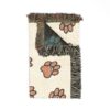 Paw Print Woven Blanket Folded, 52'' × 37'' Paw Print Woven Blanket