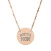 Rottie Mom Engraved Circle Necklace