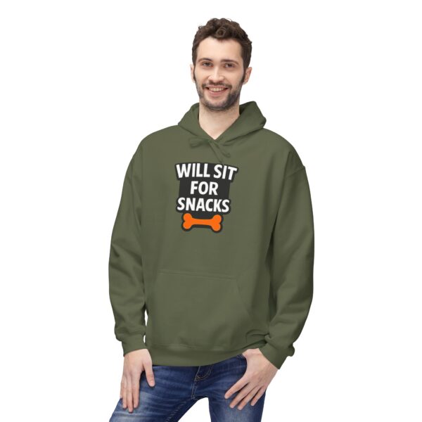 Will Sit for Snacks Hoodie - Funny Dog Lover Sweatshirt