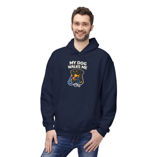 My Dog Walks Me Hoodie — Funny Dog Lover Pullover
