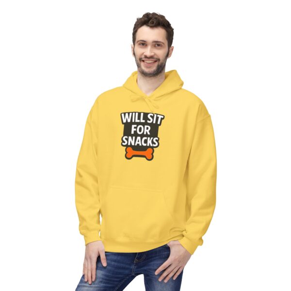 Will Sit for Snacks Hoodie - Funny Dog Lover Sweatshirt