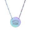 Rottie Mom Engraved Circle Necklace