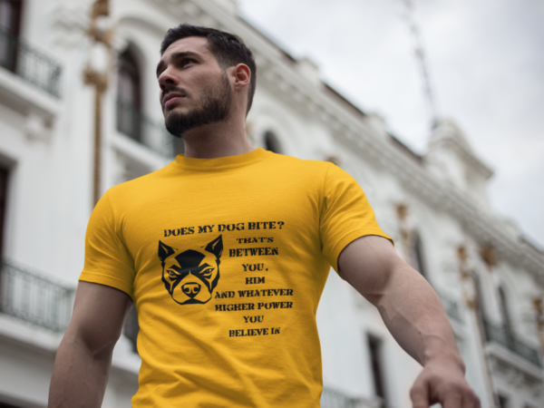 Does My Dog Bite? Funny Dog Owner T-Shirt