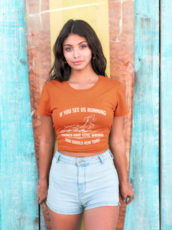 If You See Me Running - Funny Rottweiler Tee Dark Colors