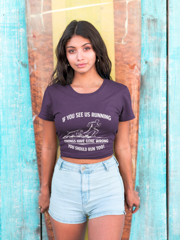 If You See Me Running - Funny Rottweiler Tee Dark Colors