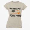 My Therapist Has Four Paws T‑Shirt — Funny Dog/Cat Lover Tee