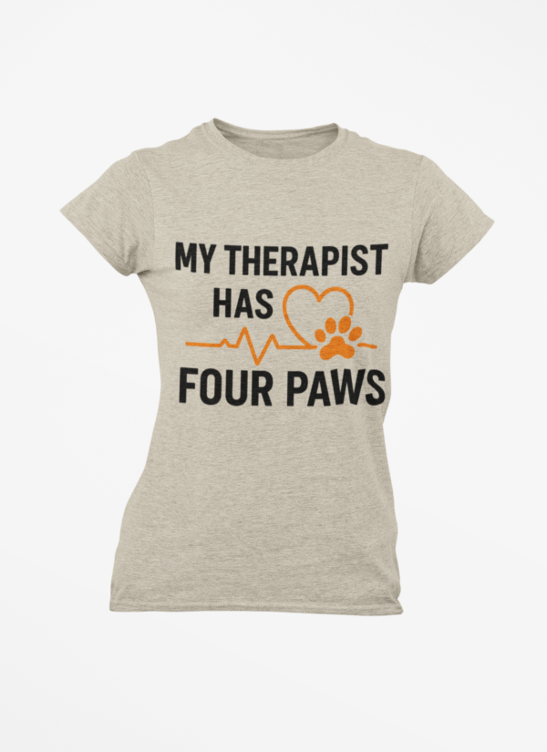 My Therapist Has Four Paws T‑Shirt — Funny Dog/Cat Lover Tee
