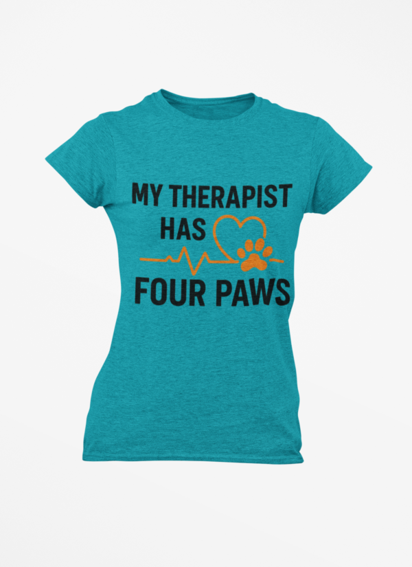 My Therapist Has Four Paws T‑Shirt — Funny Dog/Cat Lover Tee