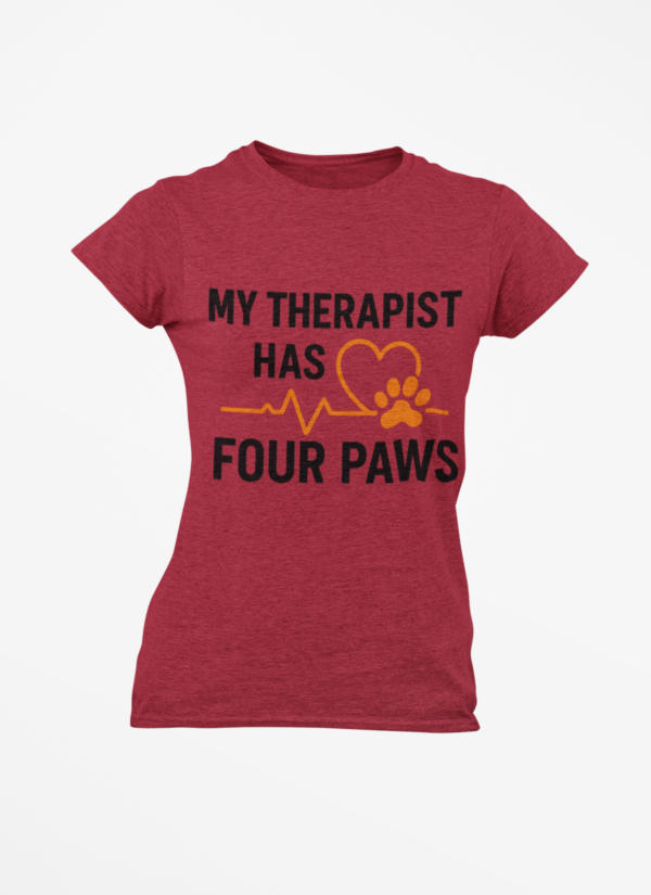 My Therapist Has Four Paws T‑Shirt — Funny Dog/Cat Lover Tee