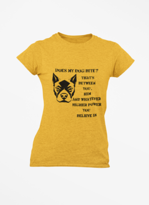 Does My Dog Bite? Funny Dog Owner T-Shirt