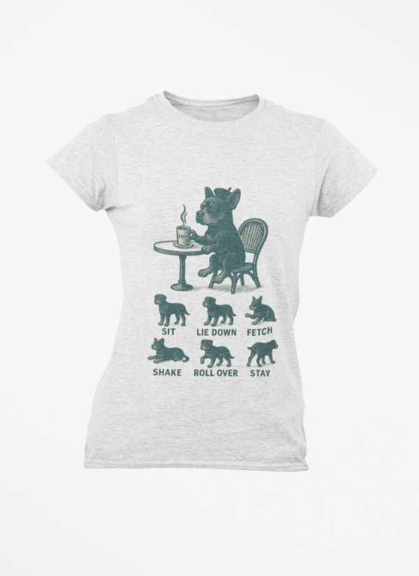Puppy Training T-Shirt — Funny (Sit, Lie Down, Fetch)
