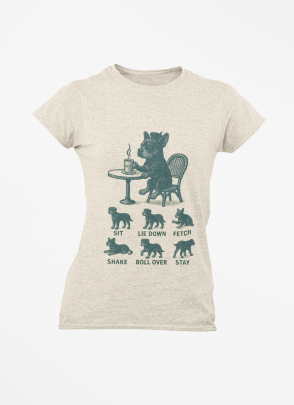 Puppy Training T-Shirt — Funny (Sit, Lie Down, Fetch)