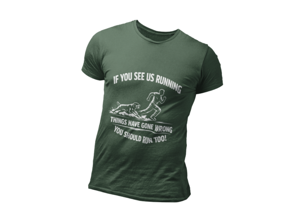 If You See Me Running - Funny Rottweiler Tee Dark Colors