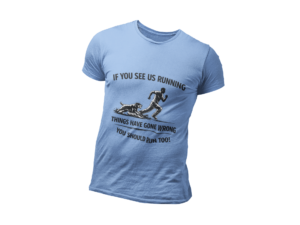 If You See Me Running - Funny Rottweiler Tee Light Colors