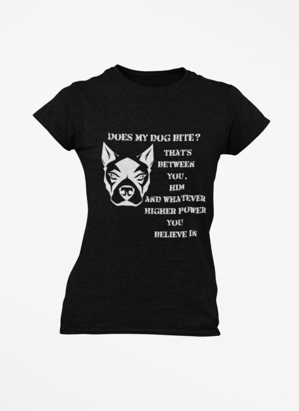 Funny "Does My Dog Bite?" T-Shirt — Humor Pet Lover Tee