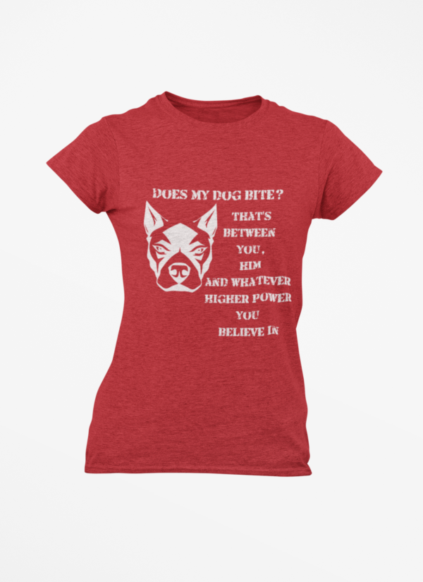 Funny "Does My Dog Bite?" T-Shirt — Humor Pet Lover Tee
