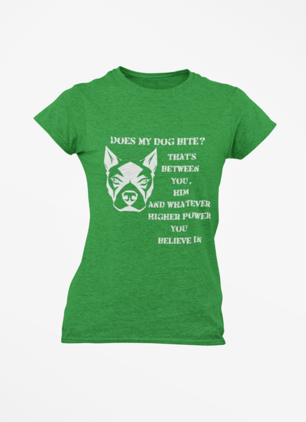 Funny "Does My Dog Bite?" T-Shirt — Humor Pet Lover Tee