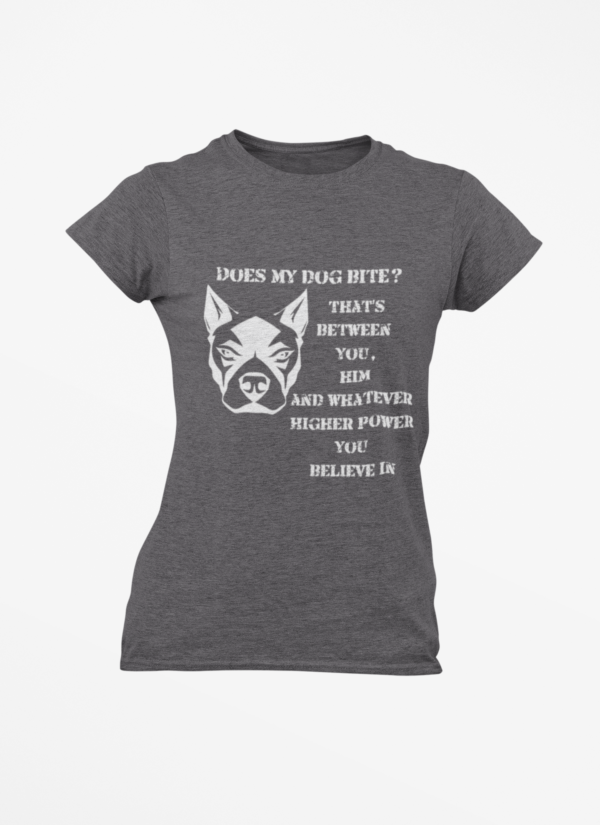 Funny "Does My Dog Bite?" T-Shirt — Humor Pet Lover Tee