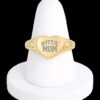 Rottie Mom Heart Signet Ring