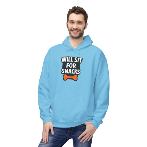 Will Sit for Snacks Hoodie - Funny Dog Lover Sweatshirt