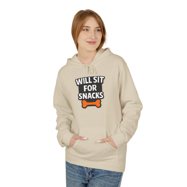 Will Sit for Snacks Hoodie - Funny Dog Lover Sweatshirt
