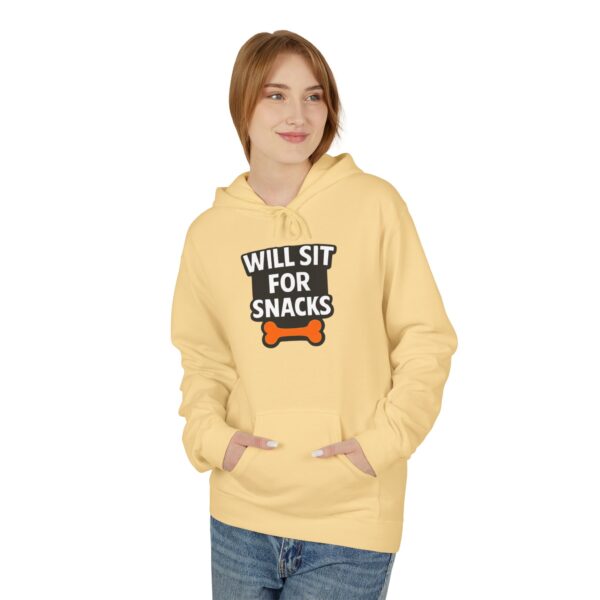 Will Sit for Snacks Hoodie - Funny Dog Lover Sweatshirt